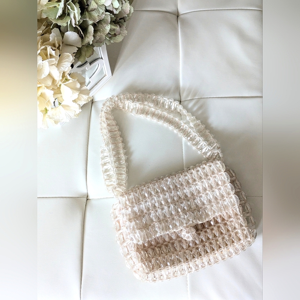 Vintage Italian Acrylic Beaded Evening Bag